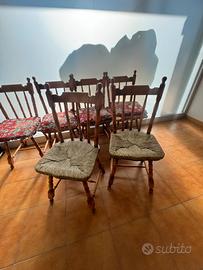 6 sedie in frassino come nuove