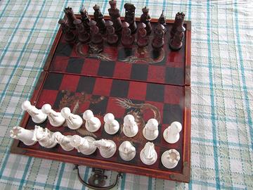 SCACCHIERA CINESE  con pezzi in marmo