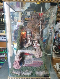 Presepe in teca in vetro