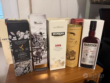 Lotto bottiglie di rum