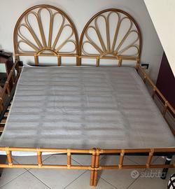 letto matrimoniale in vimini 