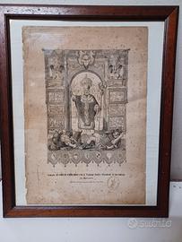 Stampa Antica 1883 Stendardo  Sant 'Ambrogio 