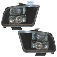 FARI PER FORD MUSTANG 05- OCCHI ANGEL LED NERO