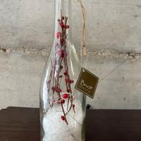 Bottiglia di natale con luci (bruco)