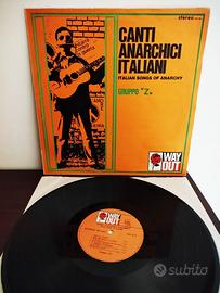 Gruppo Z - Canti Anarchici Italiani LP del 1974