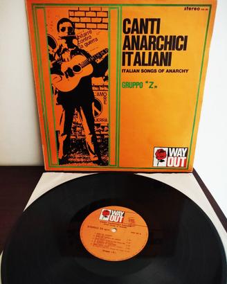 Gruppo Z - Canti Anarchici Italiani LP del 1974