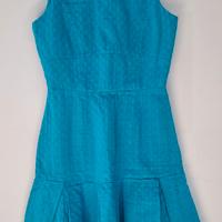 Vestito svasato cotone Calvin Klein tg XS turchese