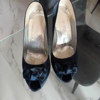 scarpa raso elegante n.39 blu