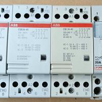 4 CONTATTORI TELERUTTORI ABB + bTICINO