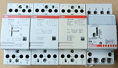 4 CONTATTORI TELERUTTORI ABB + bTICINO