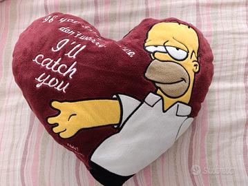 Cuscino da 40 cm Cuore The Simpsons Homer Simpsons