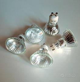 5 lampadine alogene GU10  220v nuove