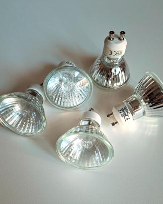 5 lampadine alogene GU10  220v nuove