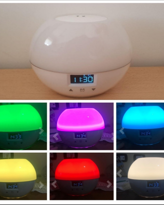 Lampada luce colorata sveglia suono alba tramonto