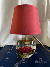 Lampada con Rosa Vintage