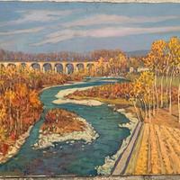 Umberto Lattanzi quadro dipinto ponte Cuneo