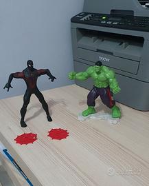 Spiderman nero e hulk 16 cm hasbro