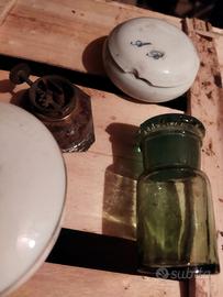 Lotto soprammobili vintage vetro ceramica