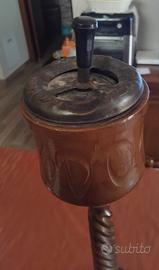 Posacenere Colonnina Legno Vintage Anni '60