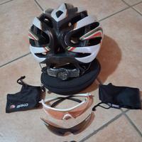 casco bici + occhiali briko
