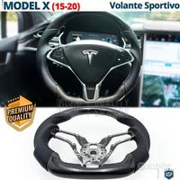 VOLANTE Sportivo Per Tesla Model X Carbonio Pelle