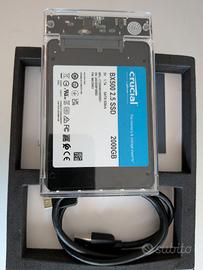 crucial SSD 2 TB + SABRENT Case SSD/SAT