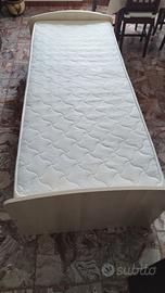 Struttura letto singolo+rete e materasso