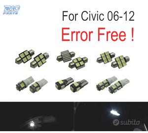 KIT 8 LAMPADE LED INTERNE PER HONDA CIVIC 06-12