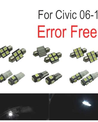 KIT 8 LAMPADE LED INTERNE PER HONDA CIVIC 06-12