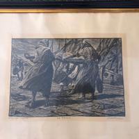 Foglio con cornice originale Linda Puccini