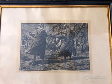 Foglio con cornice originale Linda Puccini