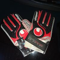Guanti più parastinchi Uhlsport mai usati
