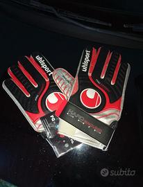 Guanti più parastinchi Uhlsport mai usati