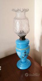 ANTICA LAMPADA AD OLIO FRANCESE DEI PRIMI DEL 900