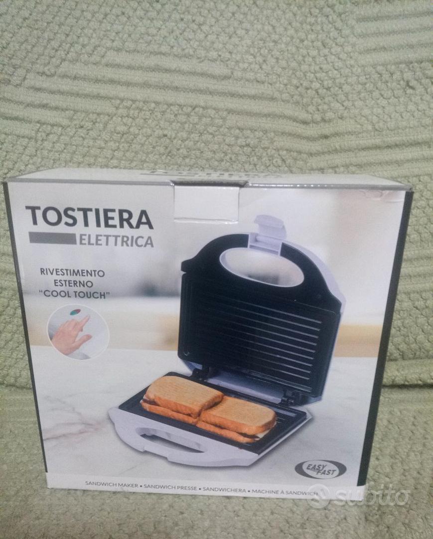 TOSTIERA TOSTAPANE ELETTRICO PIASTRA TOAST ANTIADERENTE BISTECCHIERA 800W -  CASALINGHI