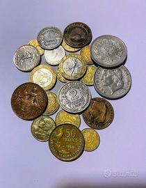 Francia, lotto di 21 monete dal 1862 al 1991