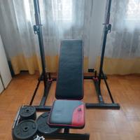 panca piana e pesi domyos