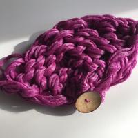 Cappello fucsia  fatto a mano stile chunky