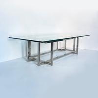 Tavolino Romeo Rega 1970 - vetro e metallo