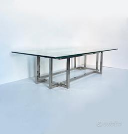 Tavolino Romeo Rega 1970 - vetro e metallo