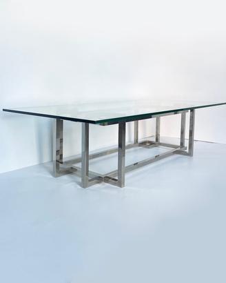 Tavolino Romeo Rega 1970 - vetro e metallo