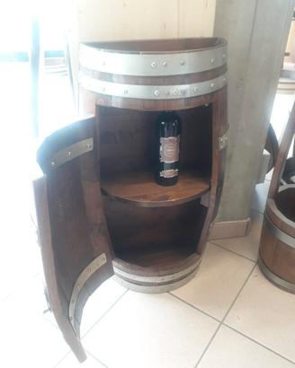 Cantinetta porta bottiglie da mezza botte