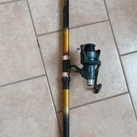 Canna da pesca con mulinello 