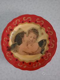 Piatto Natalizio Richard Ginori con due Angioletti