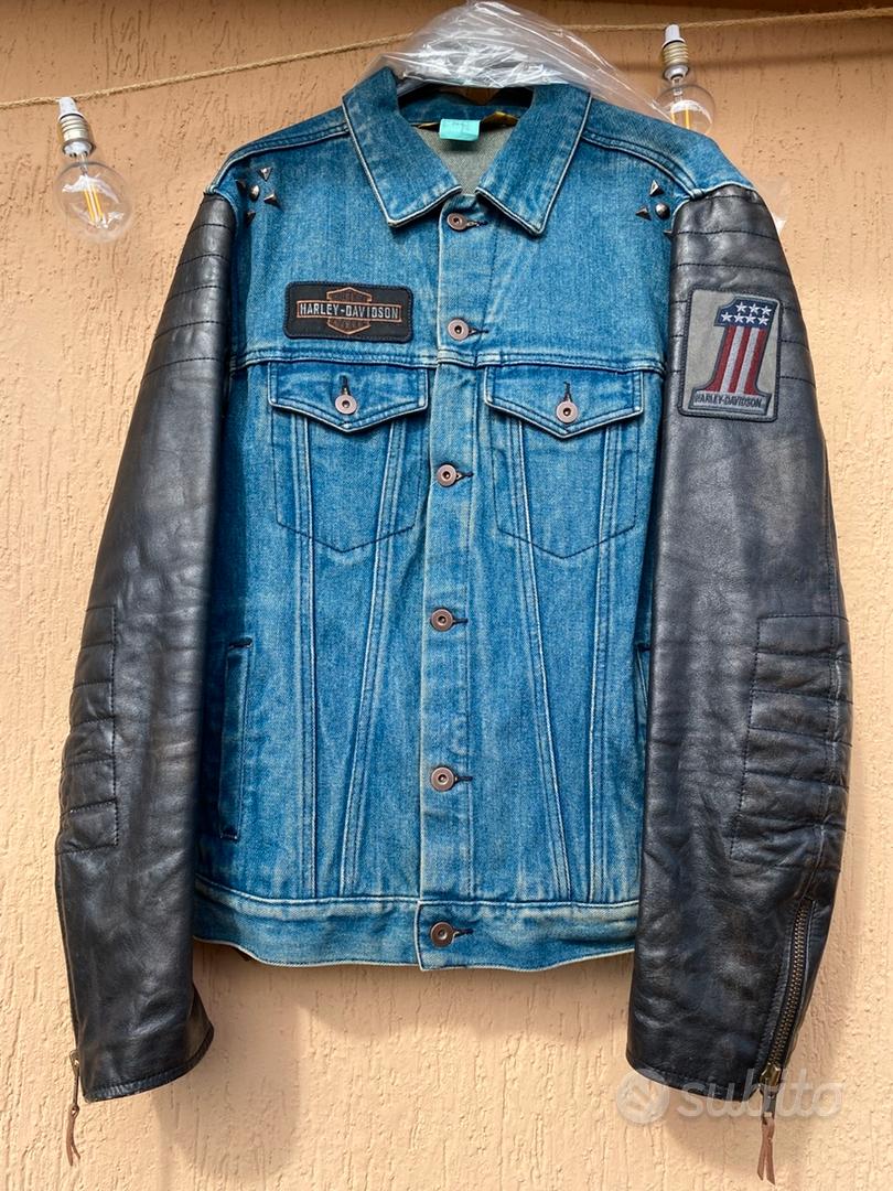 Leather Giacca Jeans Harley Davidson Davidson Denim Jacket Harley