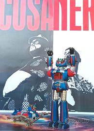 Coppia di Gloizer robot giocattolo vintage popy