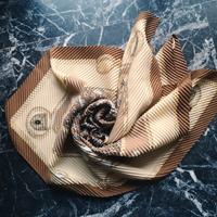 Foulard plissé vintage beige donna nautica
