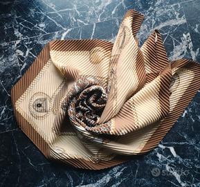 Foulard plissé vintage beige donna nautica