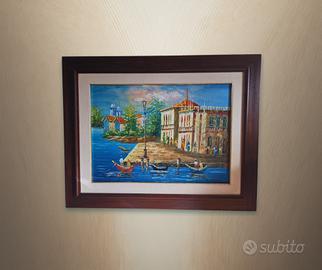 Dipinto originale firmato Toty – Paesaggio Venezia