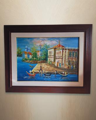 Dipinto originale firmato Toty – Paesaggio Venezia